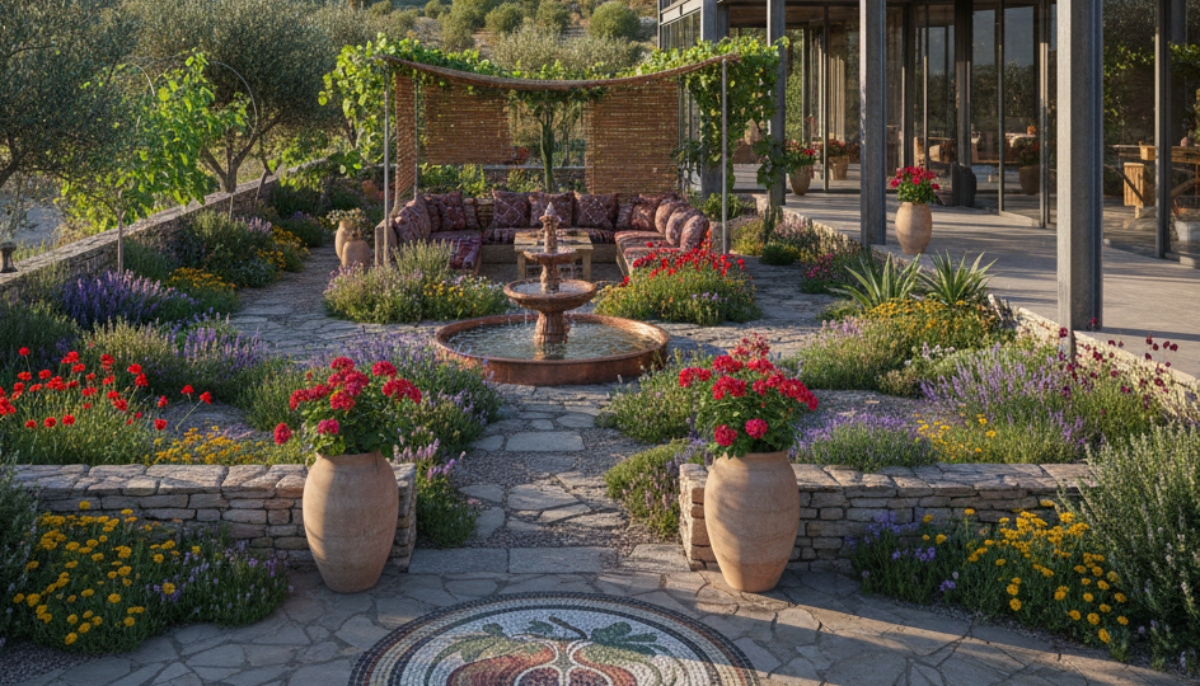 Çelik Evlerde Gaziantep Usulü Bahçe ve Teras Dekorasyon Fikirleri